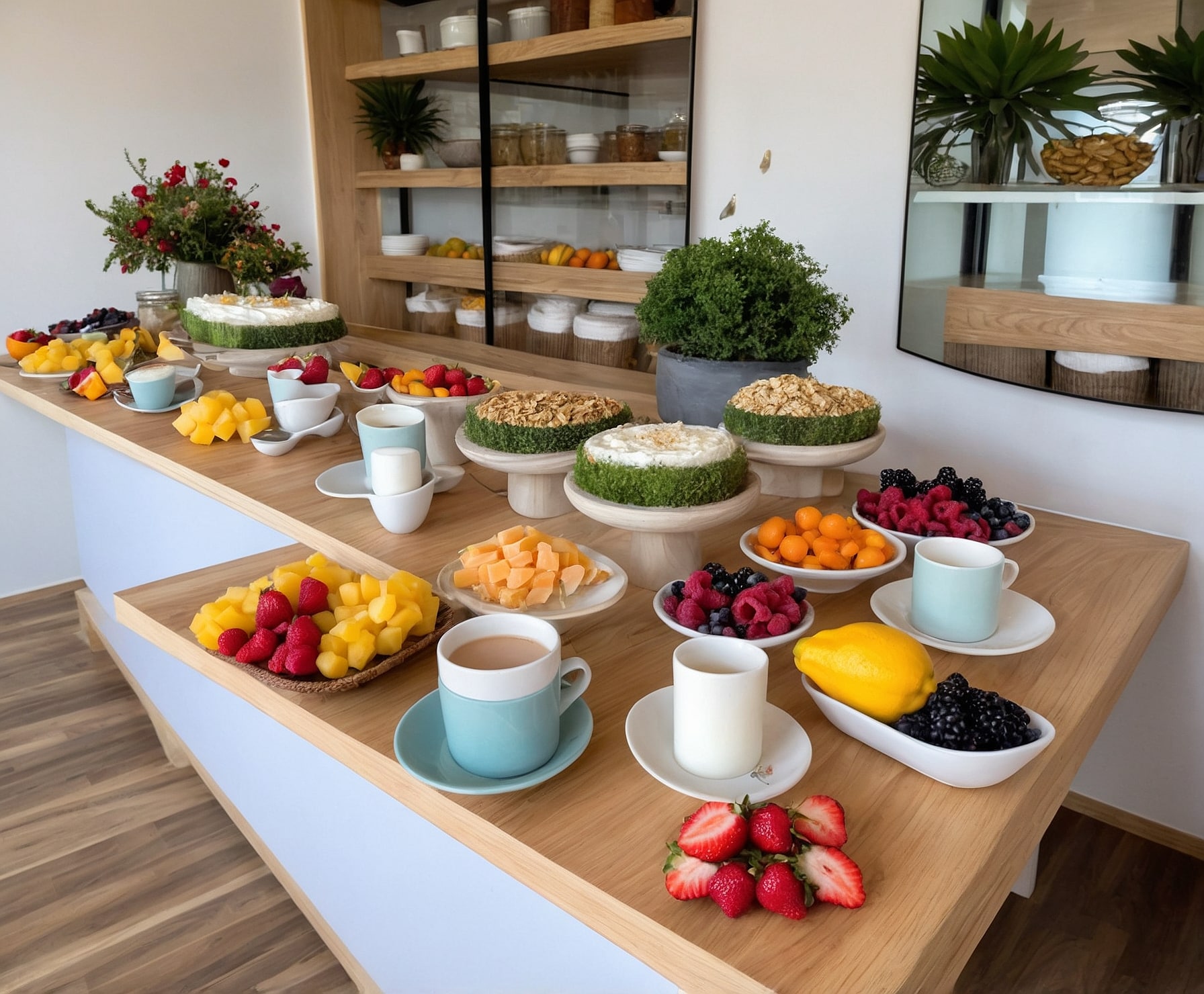 Desayunos saludables con ingredientes frescos