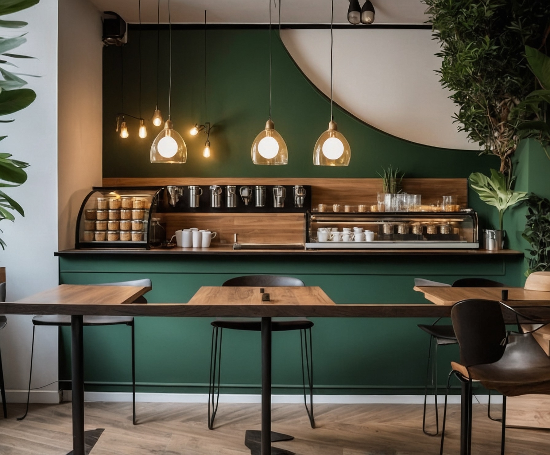 Desayunos innovadores con café y platos frescos